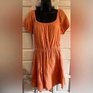 Stylish Tie-Back Peach Dress